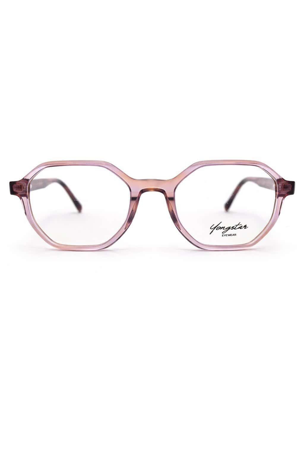 Lunettes de vue femme carrées rose transparent tendance