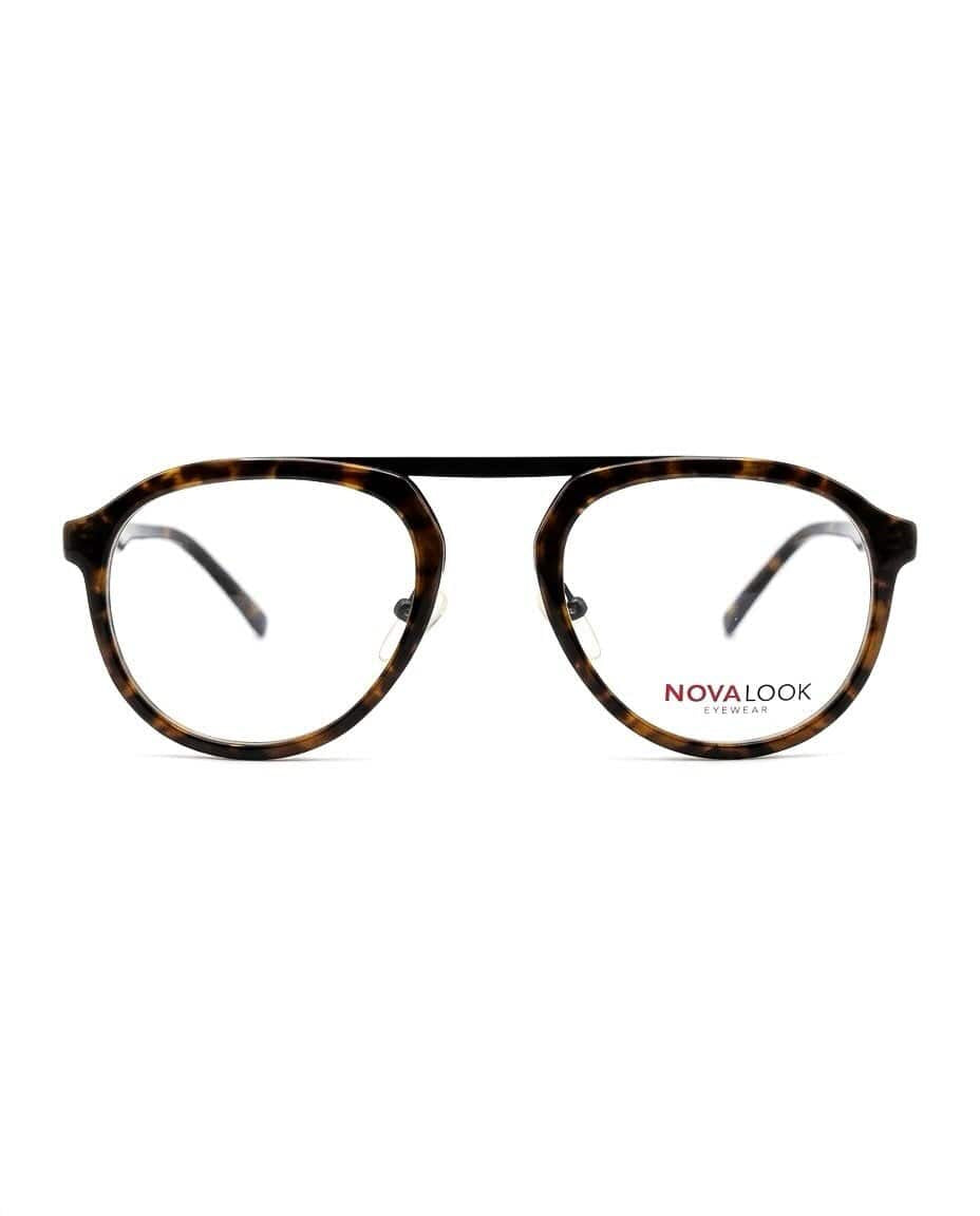 Lunettes de vue Nova Look-Design Ecaille avec Double pont Métallique.