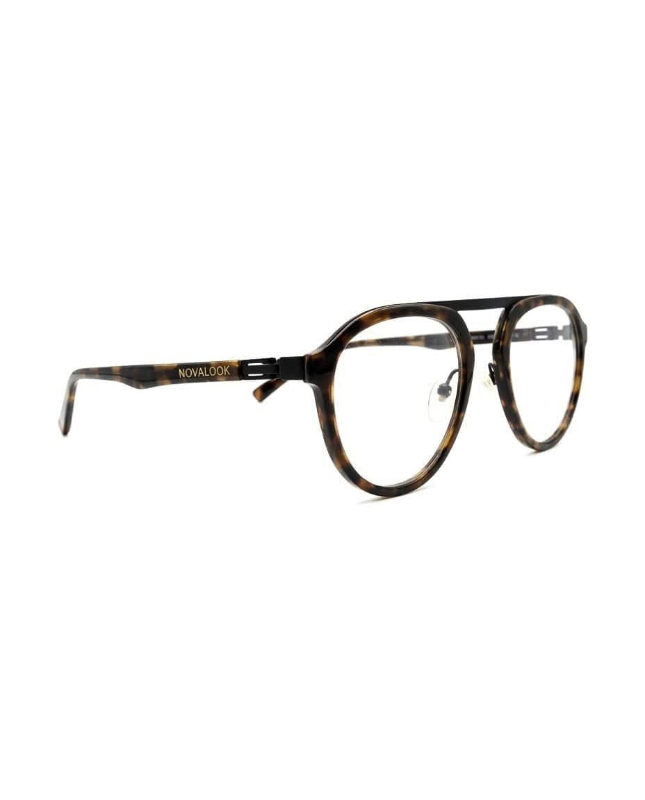 Lunettes de vue Nova Look-Design Ecaille avec Double pont Métallique.